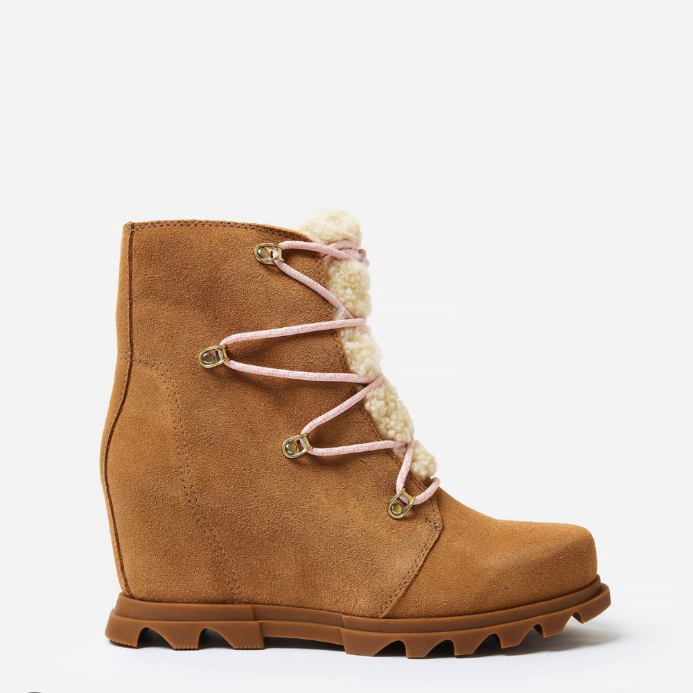 Joan Of Arctic Cozy Shearling Wedge Bootie